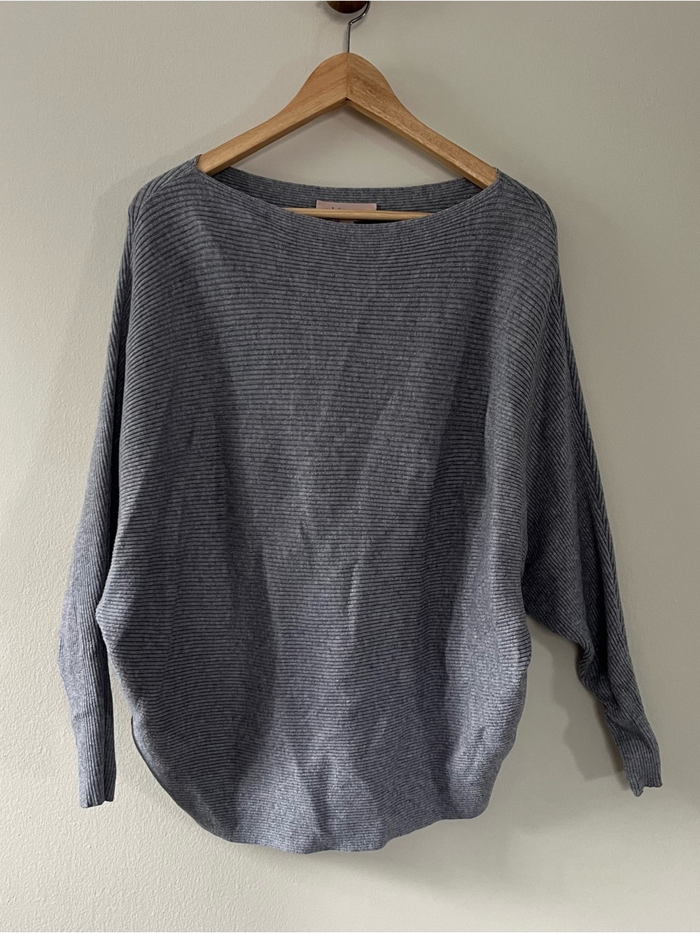 Ribbed Sweater in Grey Womens